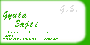 gyula sajti business card